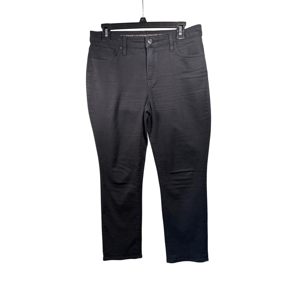 Lee So Slimming Girlfriend Straight Leg Jean Black Womens Size‎ 10